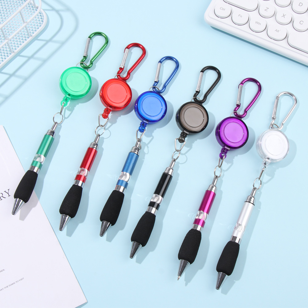 Stationery And Office Supply Chain - 1Pc Metal Retractable Pull Rope Ballpoint