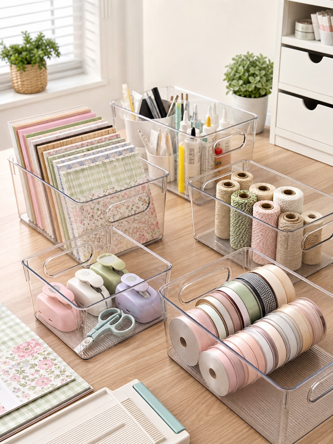 8-Pack Clear Storage Bins with - огляд і ціна Stationery Warehouse