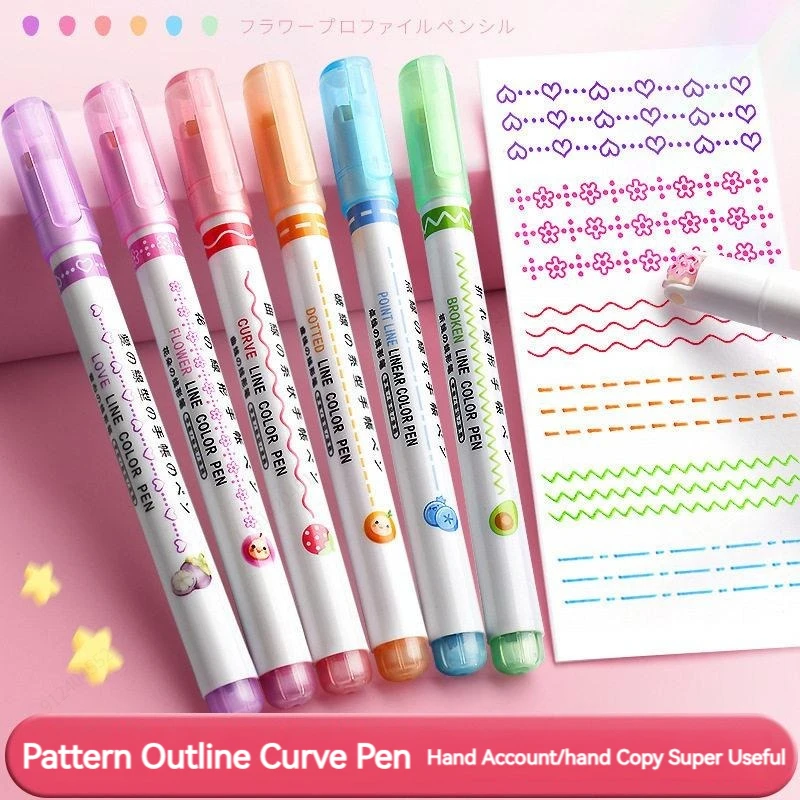 6Pcs/Set Flower Line Shape Hig - огляд і ціна Stationery Warehouse