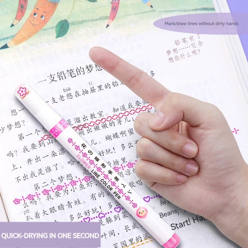 6Pcs/Set Flower Line Shape Hig - огляд і ціна Stationery Warehouse