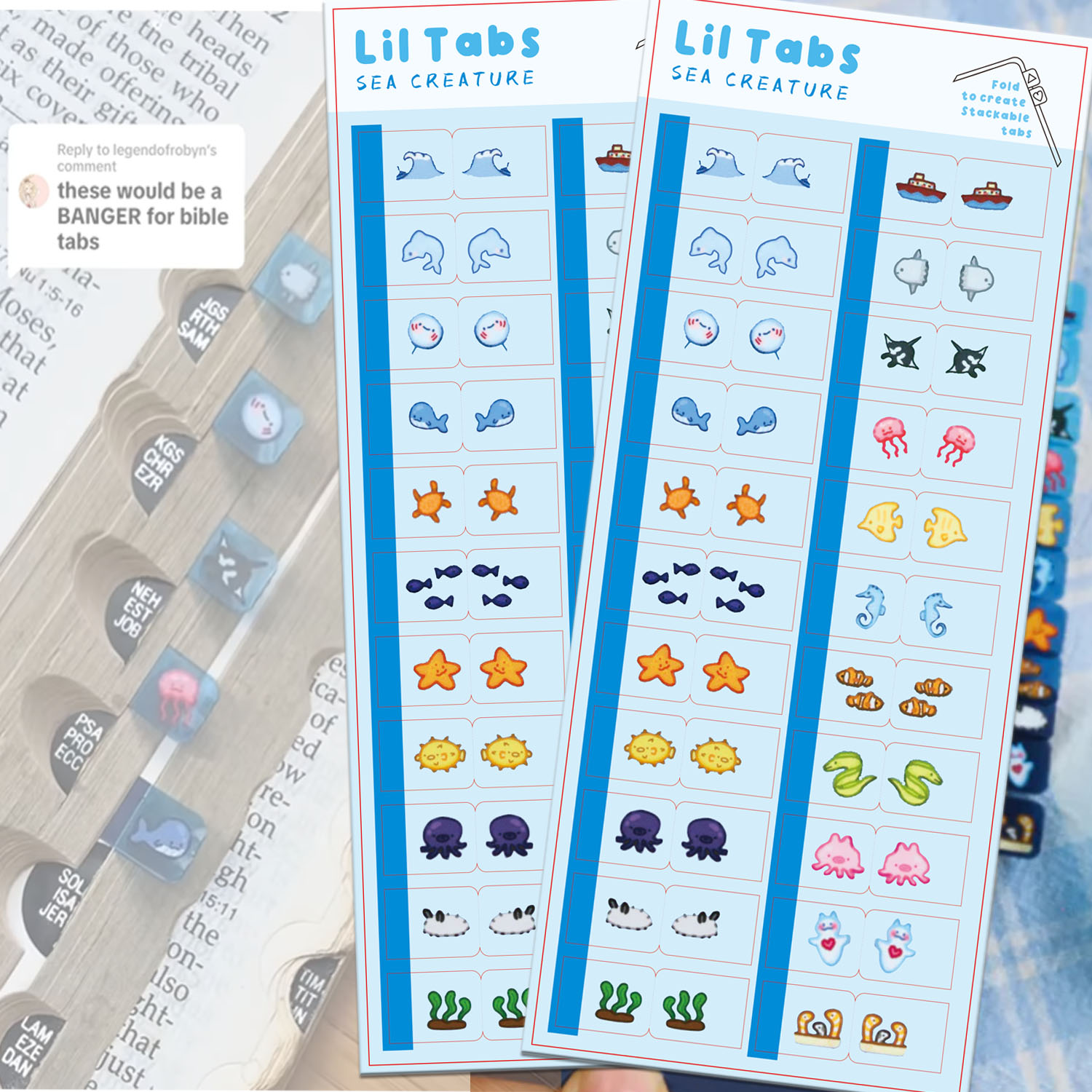 Sea Creature Lil Tab Stickers  - огляд і ціна Memo Pad Sticky
