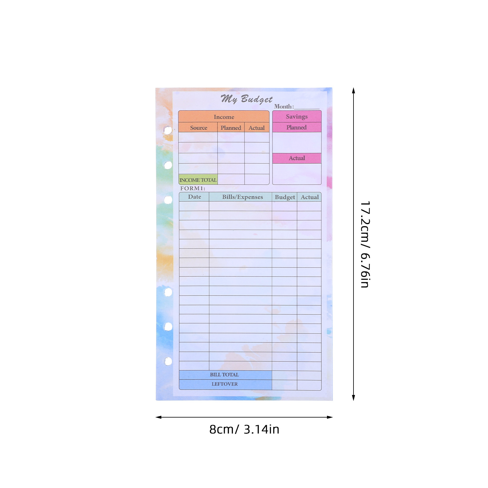 14Sheets A6 Refillable Budget  - огляд і ціна Planner Weekly Budget