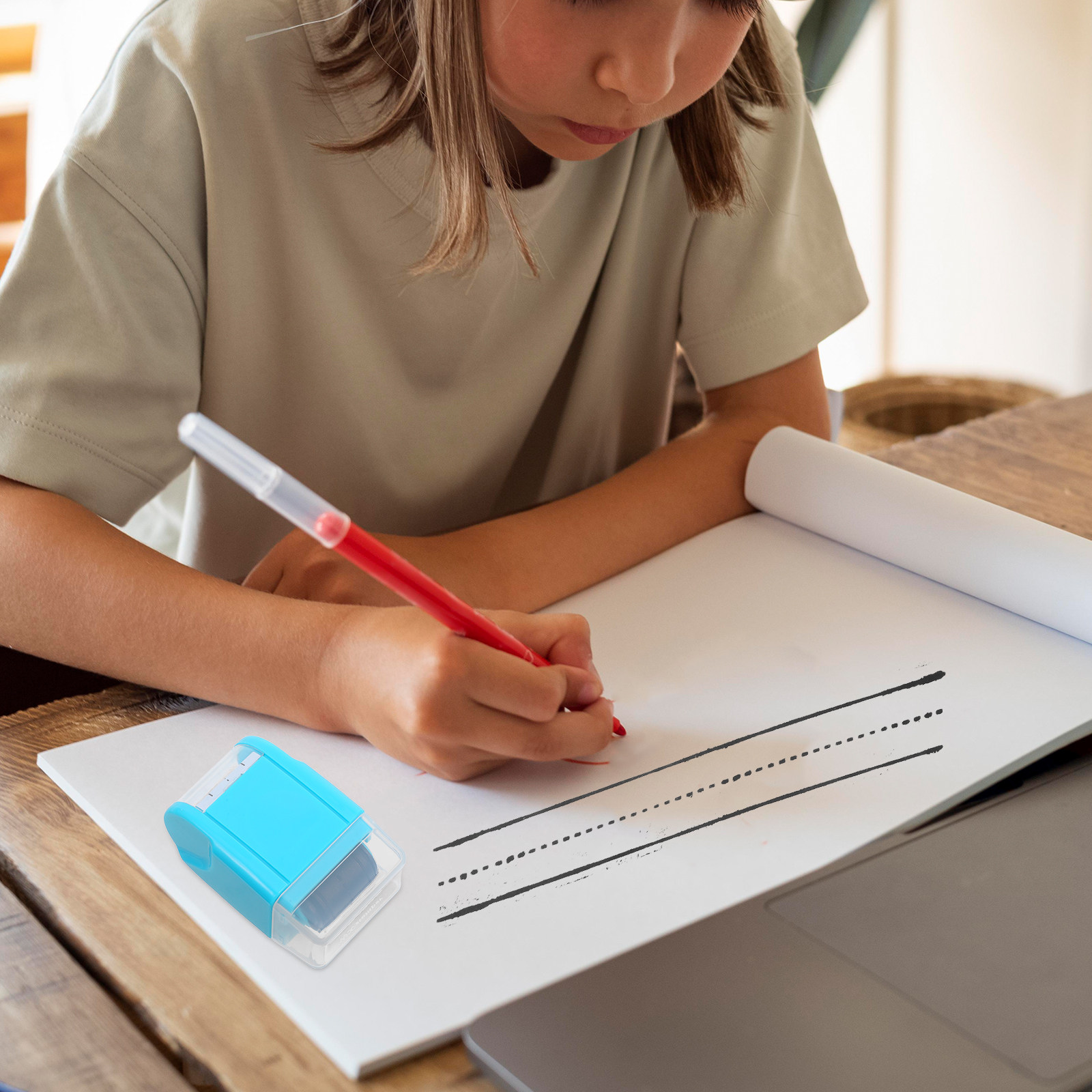 Self Inking Handwriting Lines  - огляд і ціна Self Inking Stamp